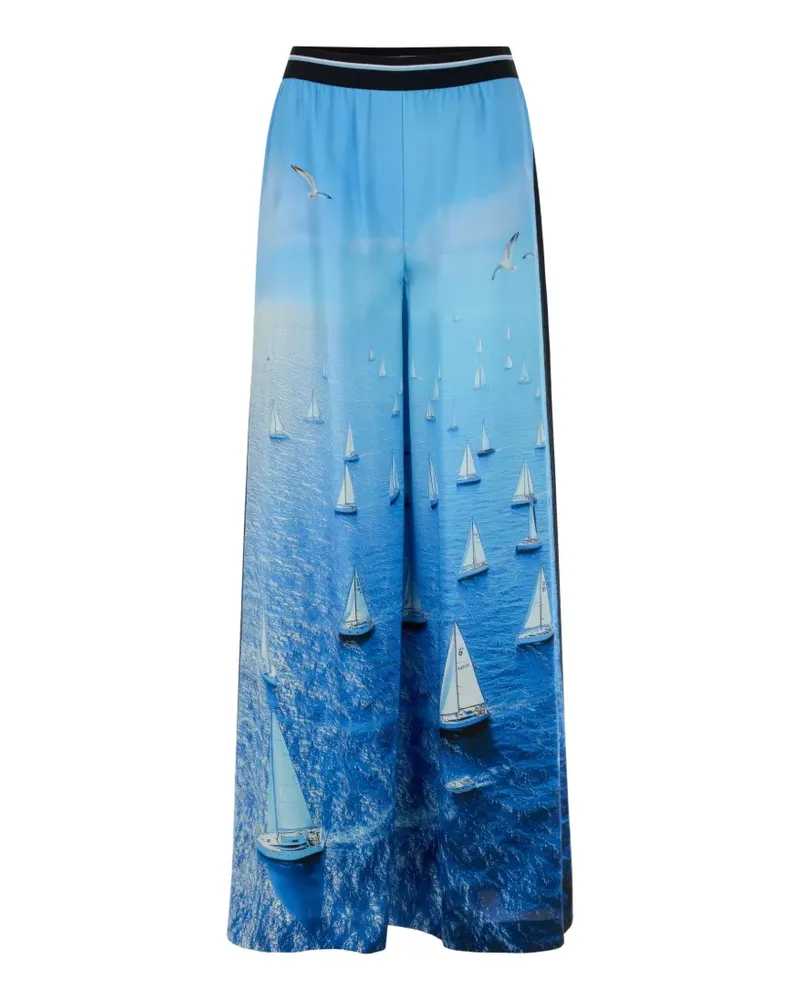 Marc Cain Willmar wide-leg trousers - Blau Blau