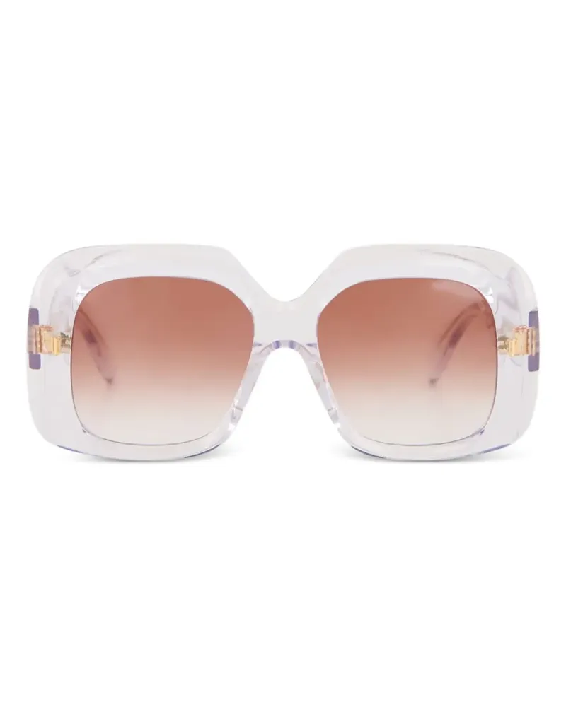 Cutler and Gross Sonnenbrille mit eckigem Gestell - Weiß Weiß