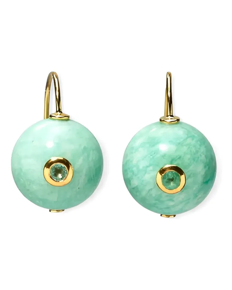 Lizzie Fortunato Comet amazonite earrings - Gold Gold