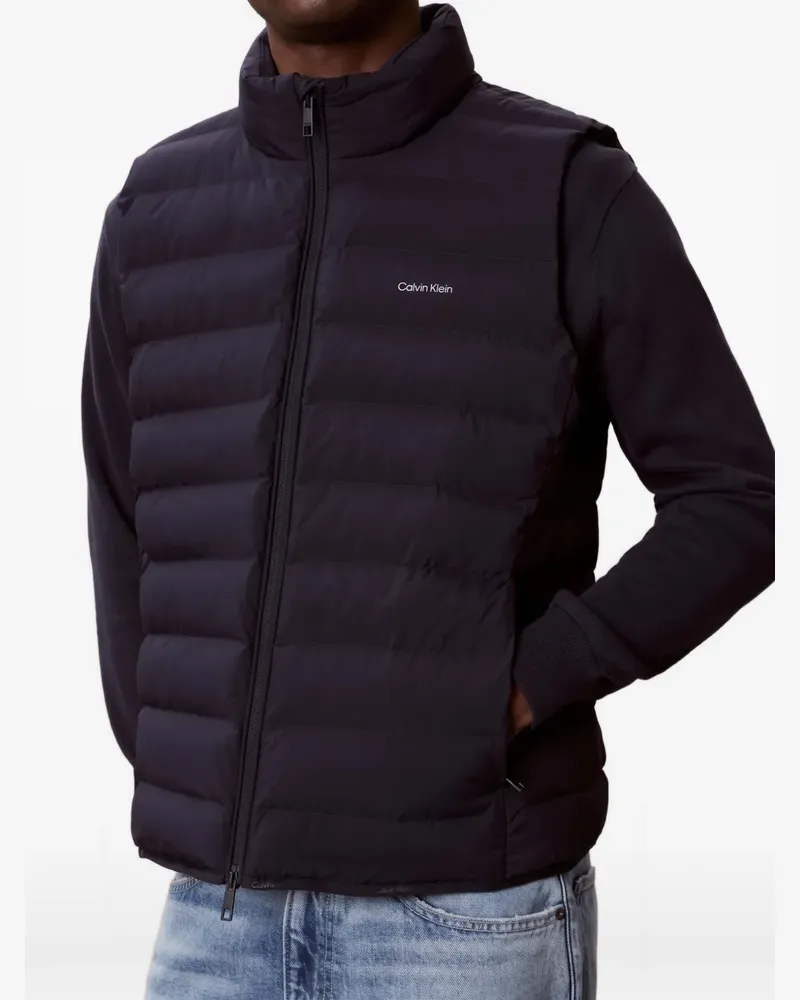 Calvin Klein Gesteppte Weste mit Logo-Patch - Blau Blau