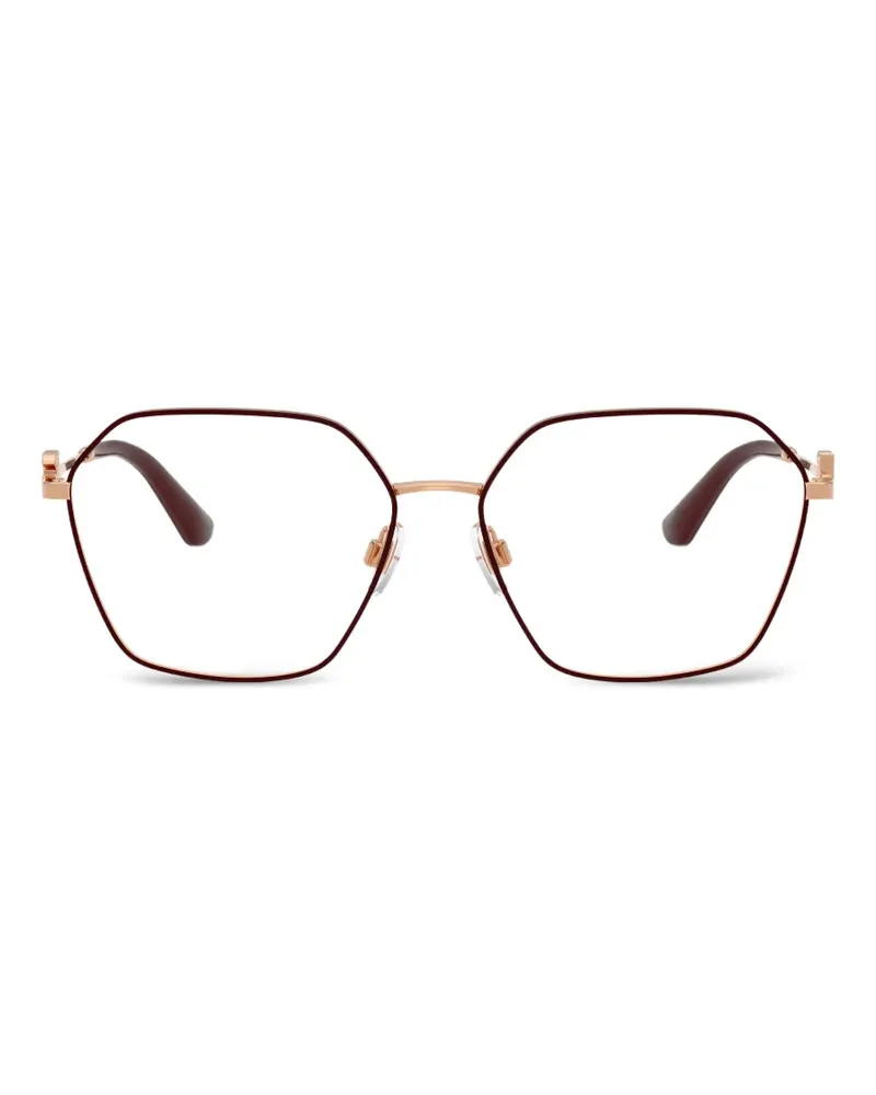 Dolce & Gabbana Brille mit geometrischem Gestell - Braun Braun