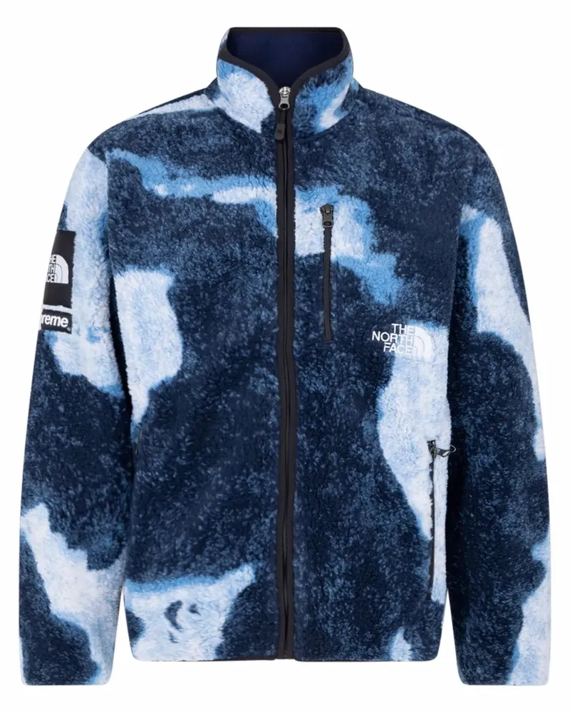 Supreme Being x TNF Fleecejacke mit Bleach-Effekt - Blau Blau