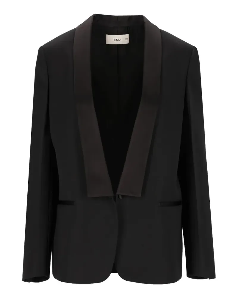 Fendi black Grain de Poudre blazer - Schwarz Schwarz