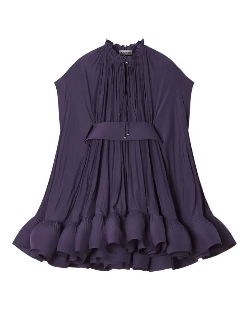 Lanvin Minikleid mit Rüschen - Violett Violett