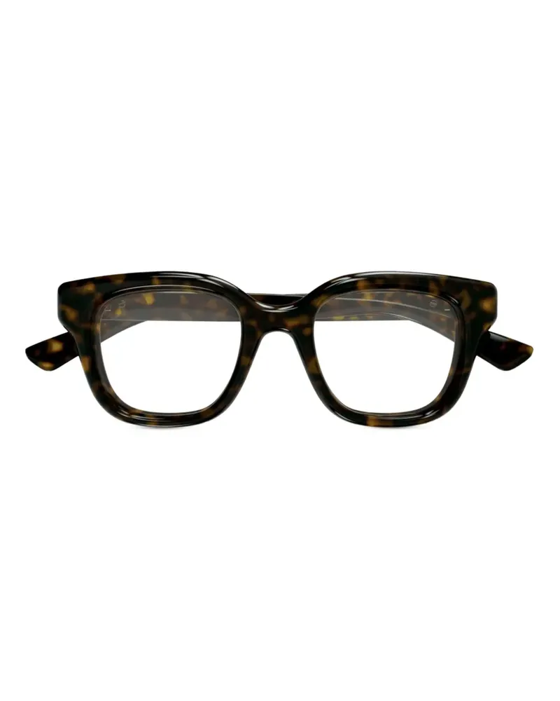 Gucci Brille mit eckigem Gestell - Braun Braun