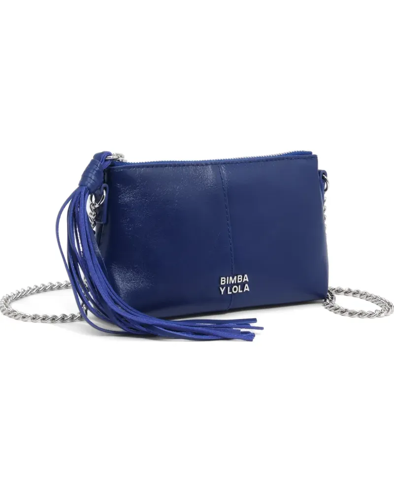 BIMBA Y LOLA Mini-Tasche mit Fransen - Blau Blau