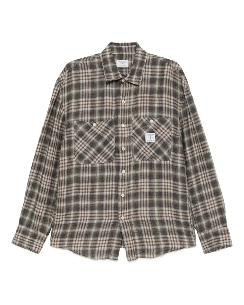 Roy Roger's patch-pocket checked shirt - Nude Nude