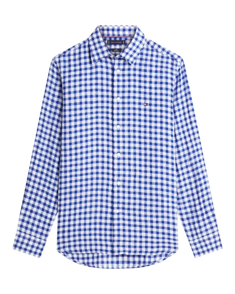 Tommy Hilfiger gingham-check linen shirt - Blau Blau