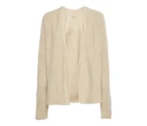 Offener Boucle Cardigan - Nude