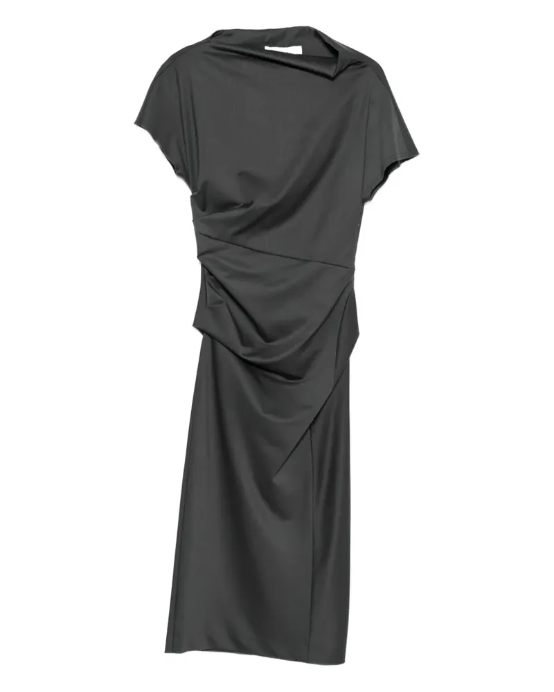 TELA Midikleid mit Raffung - Grau Grau