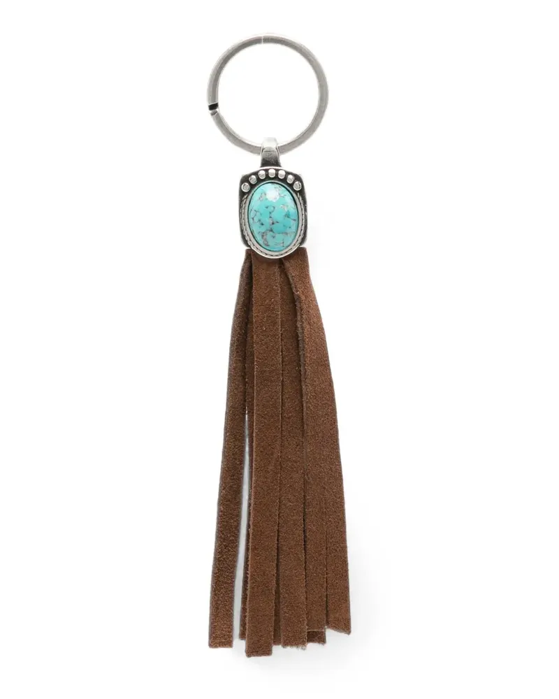 ERALDO tasselled turquoise keyring - Braun Braun
