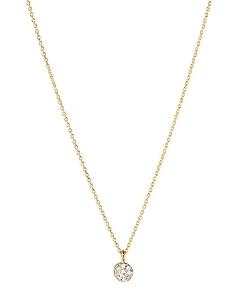 Sophie Bille Brahe 18kt Lily Diamant Simple Gelbgoldhalskette mit Diamanten Gold