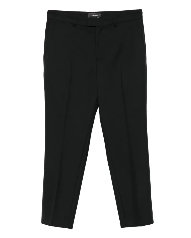 STYLAND Hose mit Bügelfalten - Schwarz Schwarz