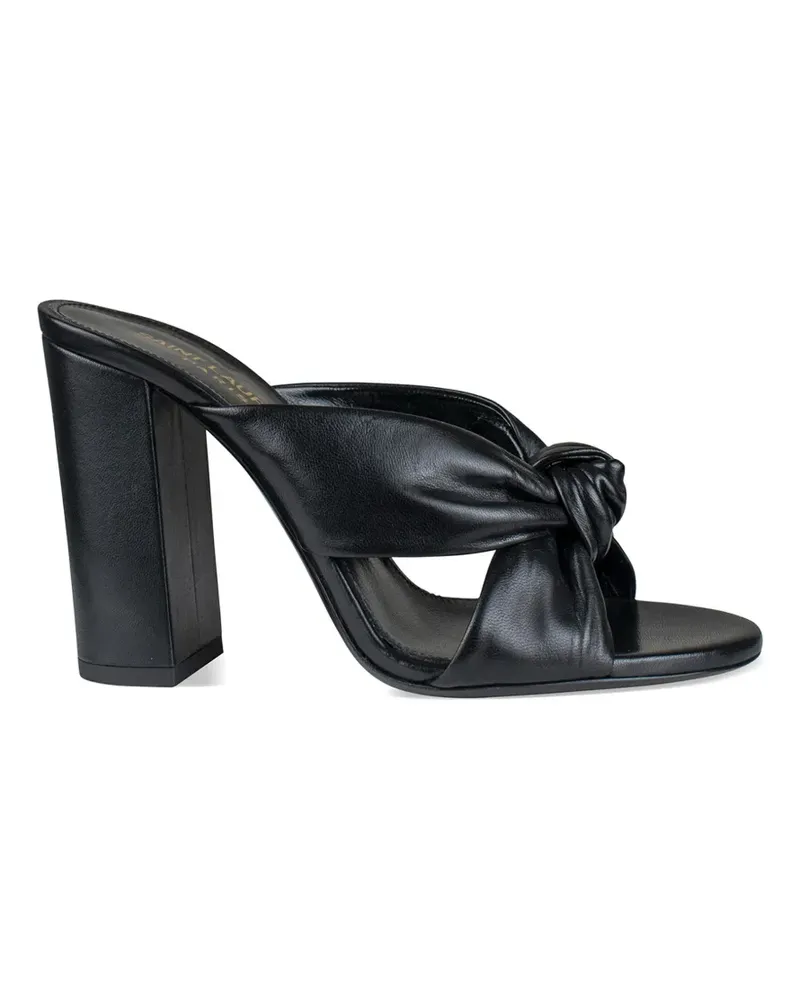 Saint Laurent Loulou bow-detail sandals - Schwarz Schwarz