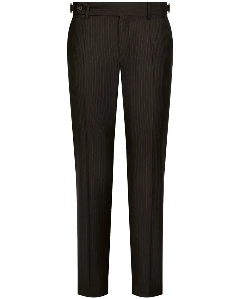 Dolce & Gabbana Tapered-Hose mit Nadelstreifen - Schwarz Schwarz