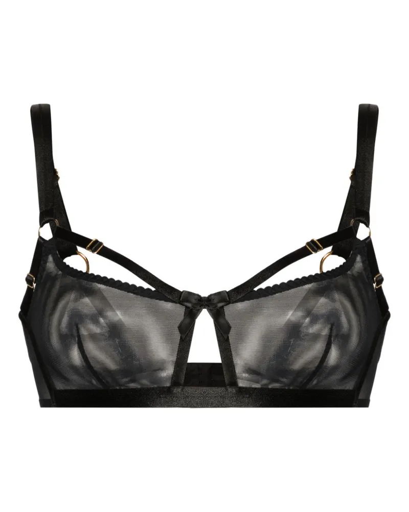 Bordelle Bondage Belle Mesh-BH - Schwarz Schwarz