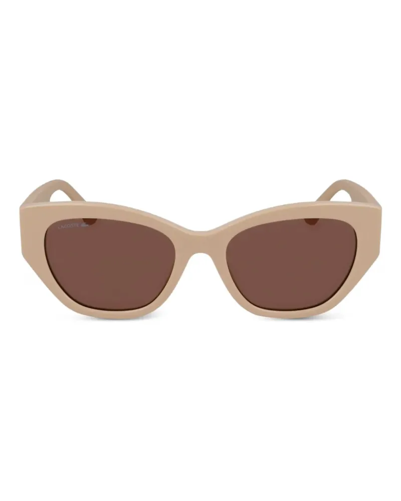 Lacoste Sonnenbrille mit Cat-Eye-Gestell - Nude Nude