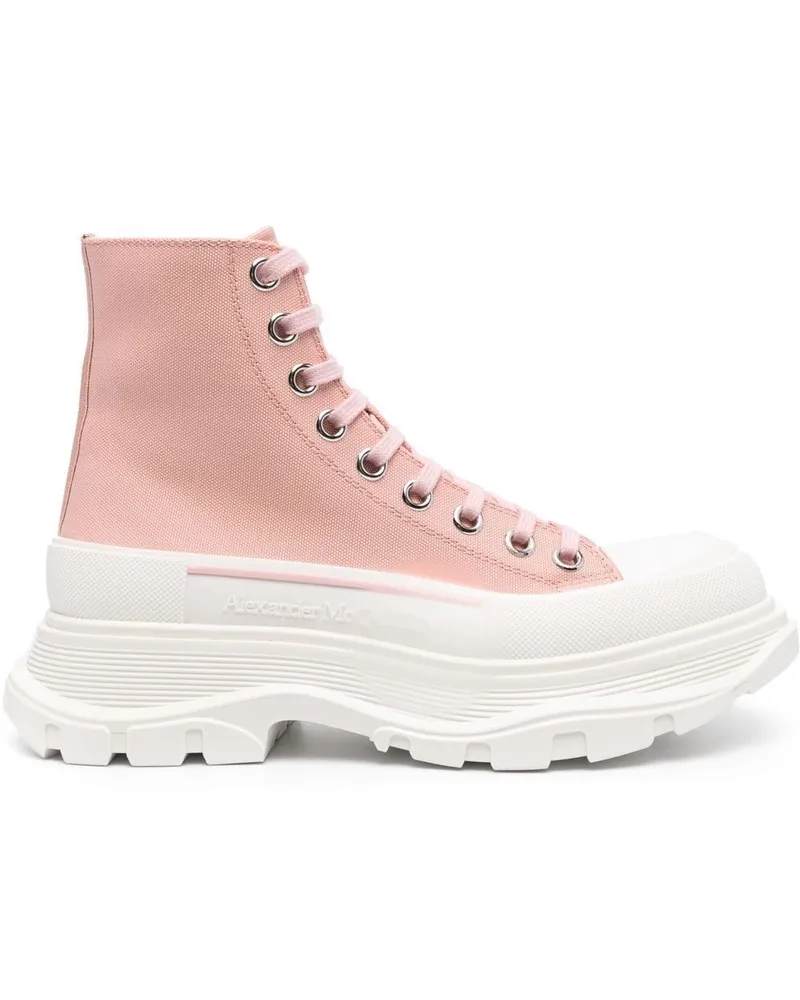 Alexander McQueen Stiefeletten mit Oversized-Sohle Rosa