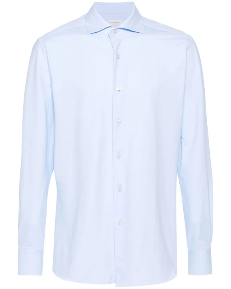 Glanshirt Hemd aus Tech-Material - Blau Blau