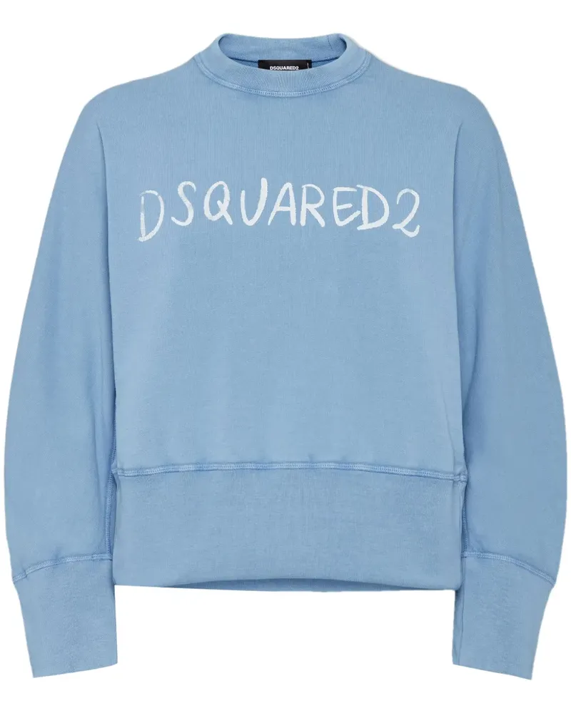 Dsquared2 Sweatshirt mit Logo-Print - Blau Blau