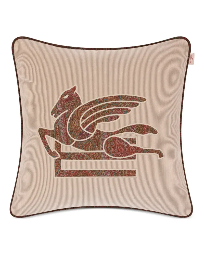 Etro Arnica Pegaso Kissen aus Cord - Rosa Rosa