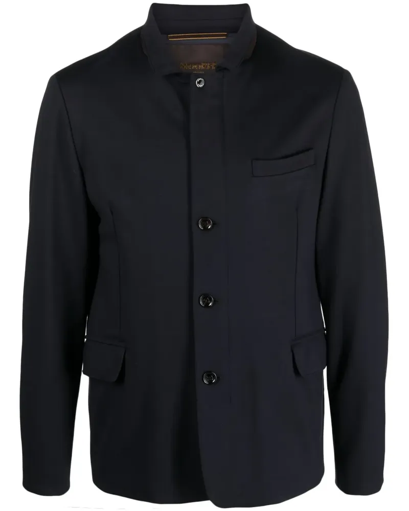 MOORER Einreihiger Mantel - Blau Blau