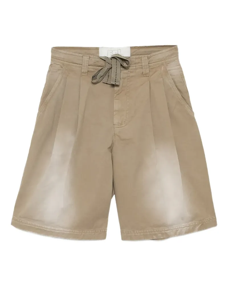 ERL pleated sun-faded shorts - Nude Nude