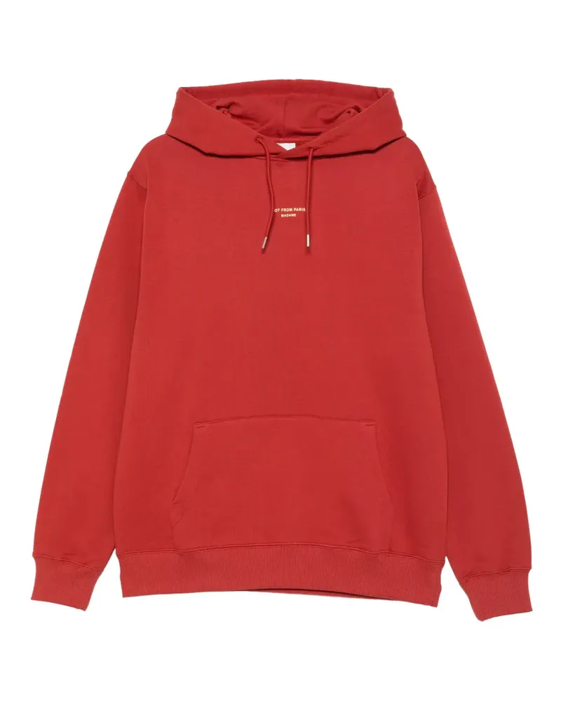 Drôle de Monsieur Hoodie mit Slogan - Rot Rot