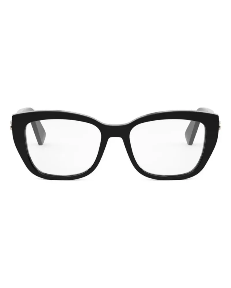 Bulgari Brille mit eckigem Gestell - Schwarz Schwarz
