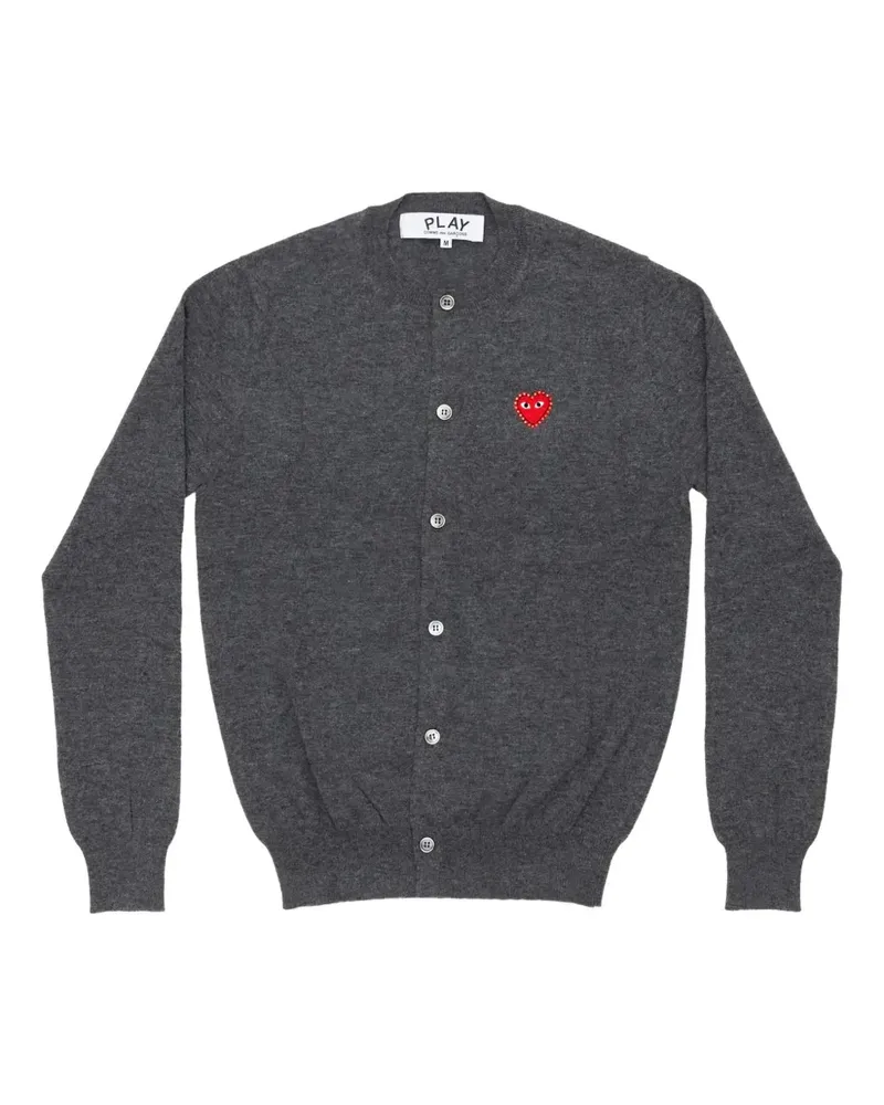 Comme des Garçons rhinestone heart cardigan - Grau Grau