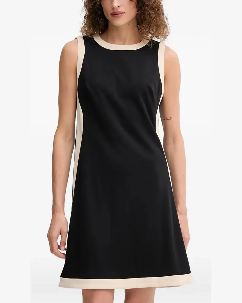 DKNY round-neck panel mini dress - Schwarz Schwarz