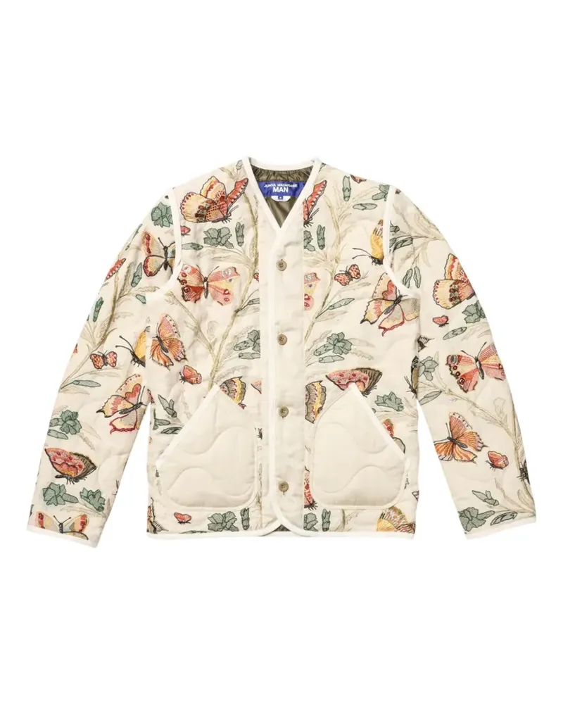 Junya Watanabe butterfly-print jacket - Nude Nude