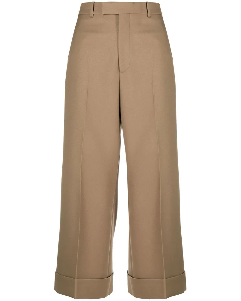 Gucci Klassische Cropped-Hose Brown