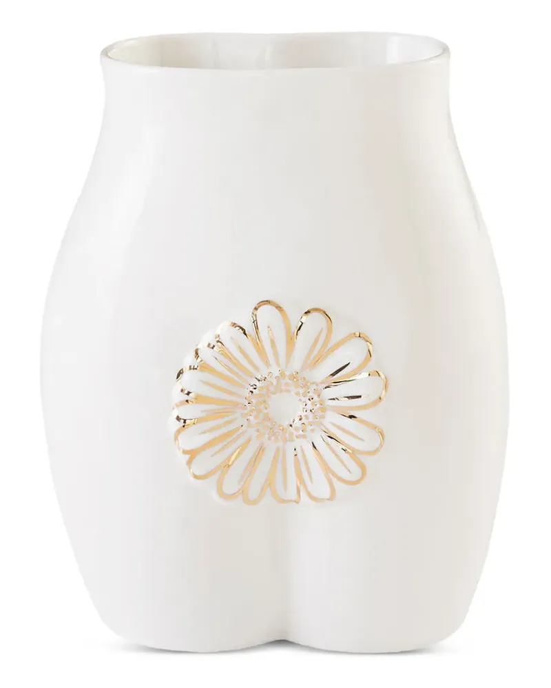 Jonathan Adler Gilded Muse Edie Vase - Weiß Weiß