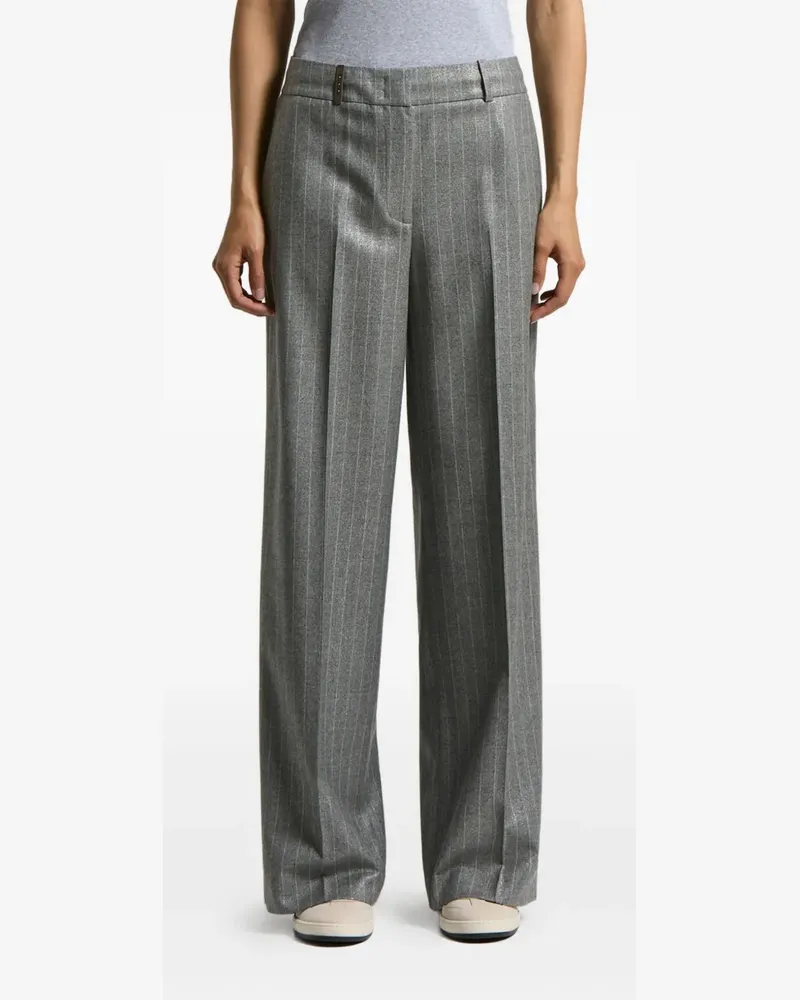 Peserico Gestreifte Hose - Grau Grau