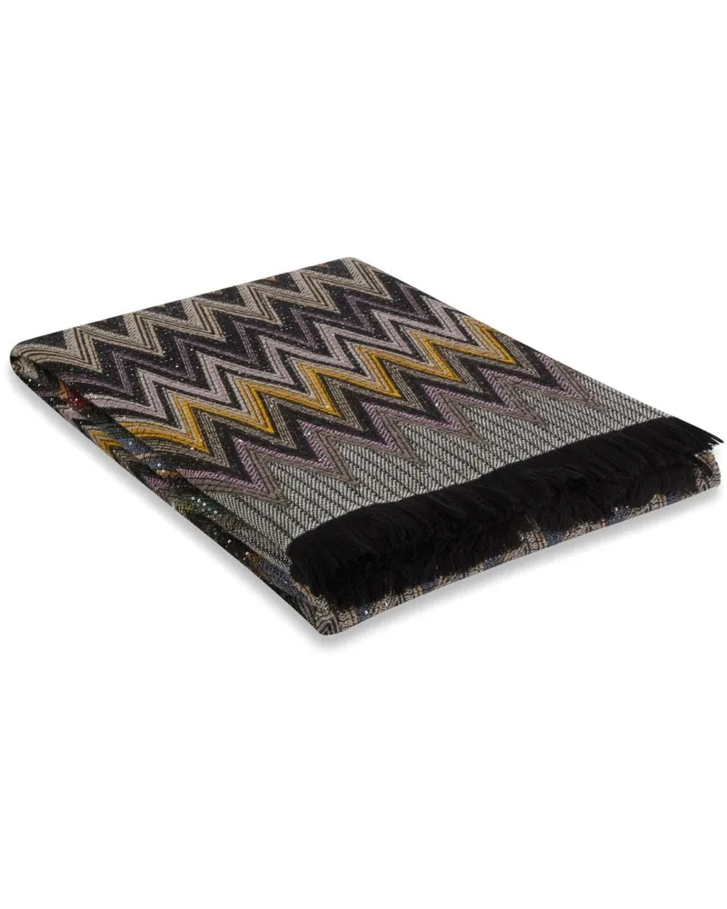 Missoni Home Chen Decke mit Zickzackmuster - Grau Grau