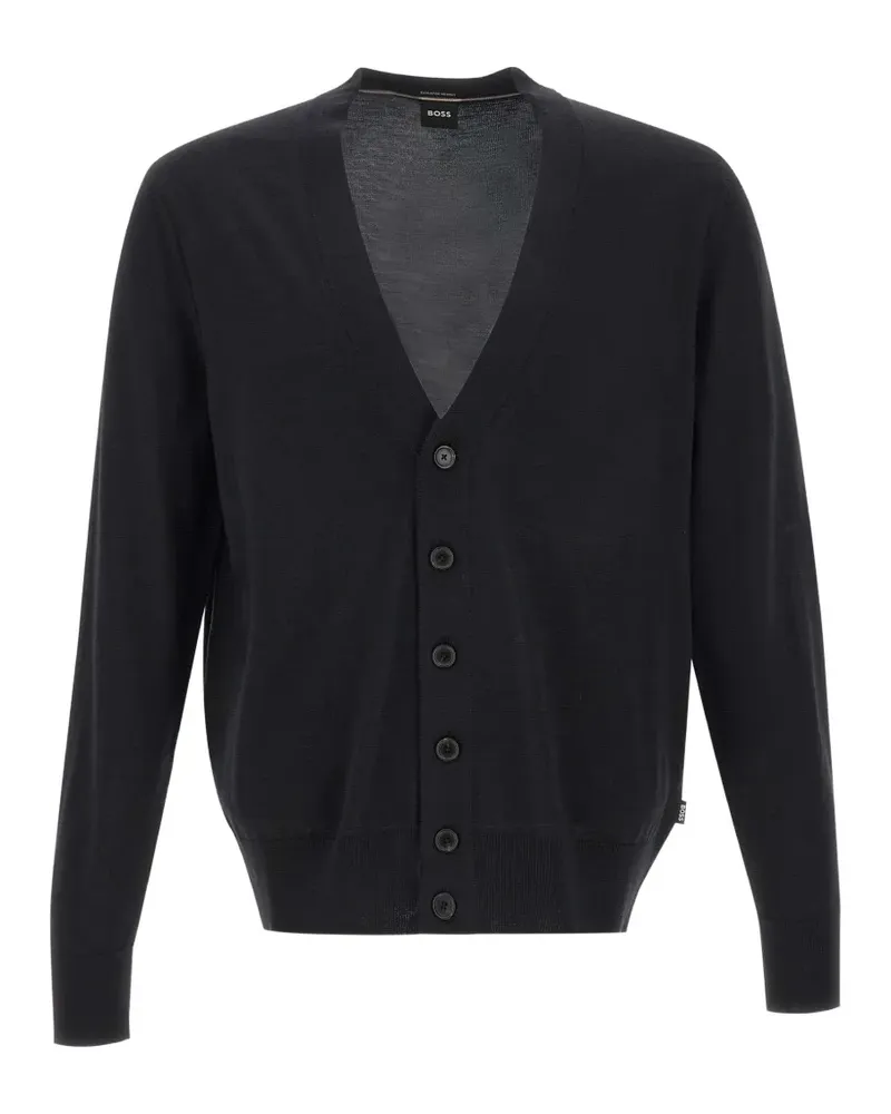 HUGO BOSS Klassischer Cardigan - Schwarz Schwarz