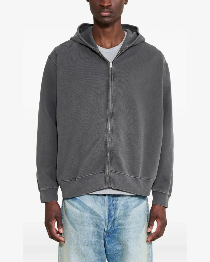 Lady White Co. zip-up cotton hoodie - Grau Grau