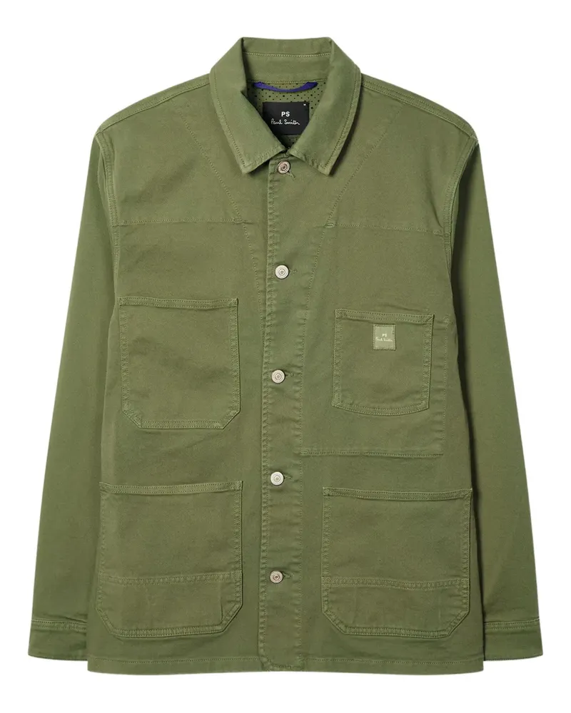 Paul Smith Hemdjacke mit Logo-Patch - Grün Grün