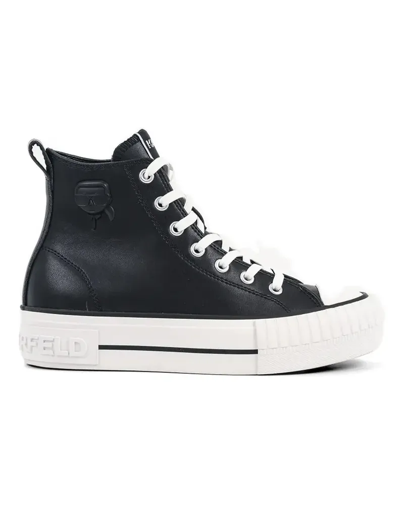 Karl Lagerfeld High-Top-Sneakers mit Plateau - Schwarz Schwarz
