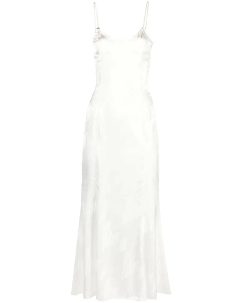 ATTICO Midikleid mit Logo-Jacquard - Weiß Weiß