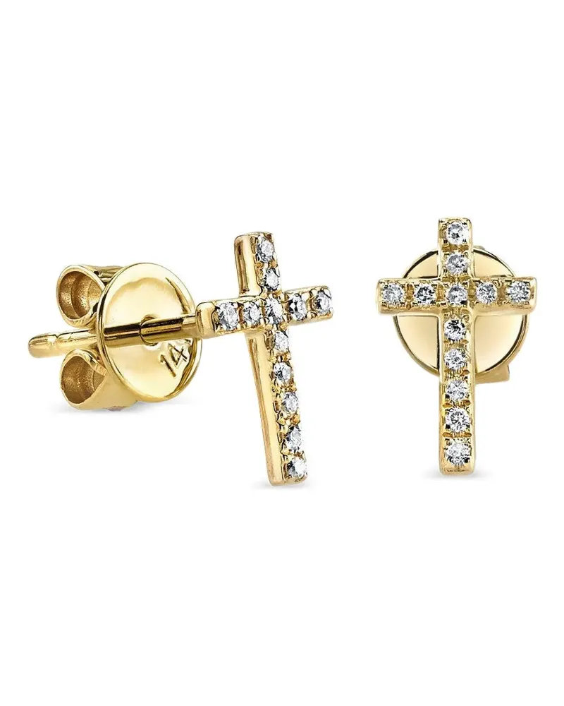 Sydney Evan Ohrstecker mit Diamanten - Gold Gold