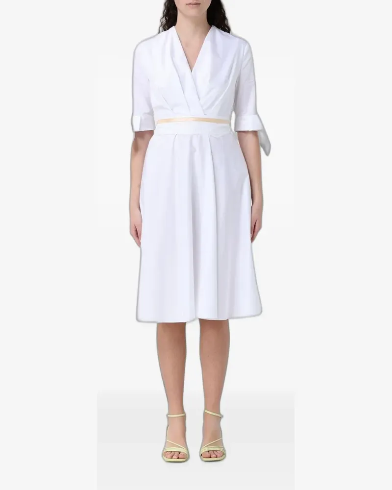 Hanita wrap-style tied-cuff dress - Weiß Weiß