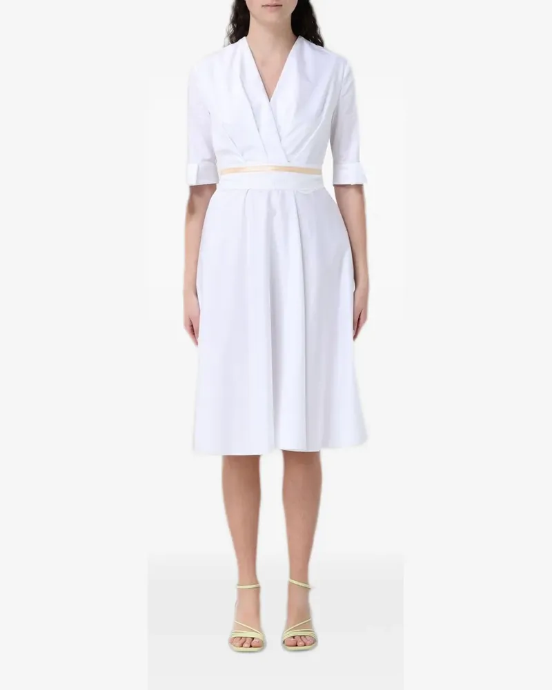 Hanita wrap-style tied-cuff dress - Weiß Weiß
