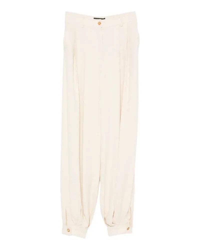 Etro pleated cuffed trousers - Nude Nude