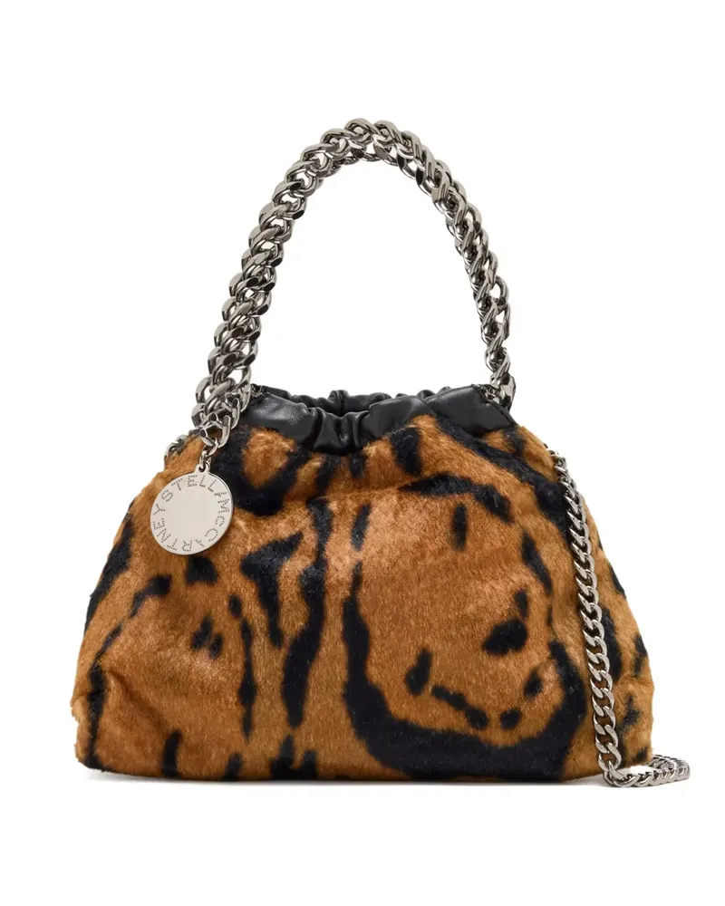 Stella McCartney tiger-stripe chain bucket bag - Braun Braun