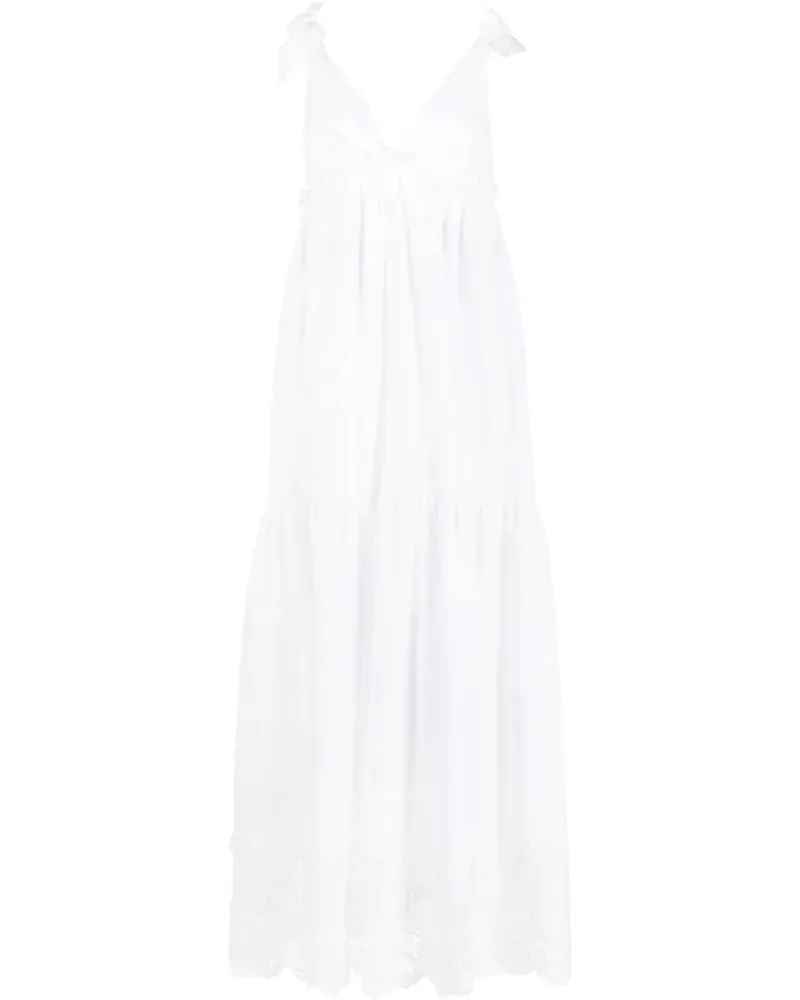 P.A.R.O.S.H. Maxikleid aus Spitze - Weiß Weiß