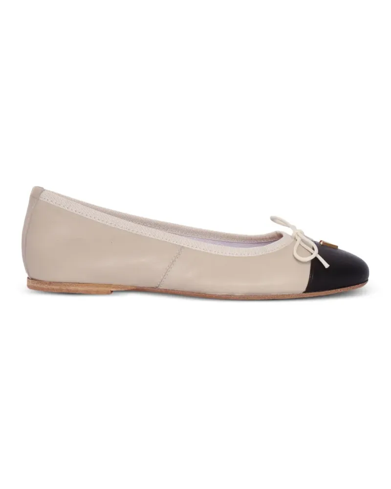 Via Roma 15 bow-detail ballet flats - Nude Nude