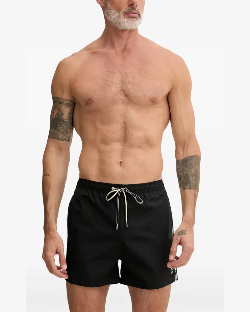 Karl Lagerfeld logo-print drawstring swim shorts - Schwarz Schwarz