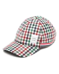 Thom Browne Karierte Baseballkappe Rot